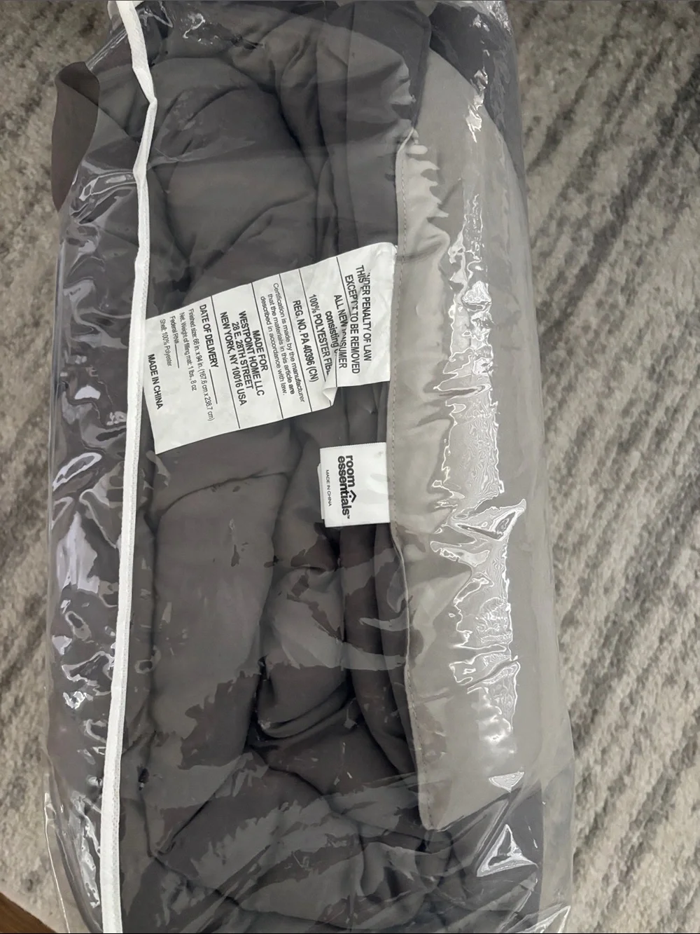 Room Essentials Reversible Comforter in Gray